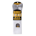 Large Men's White Heavyweight Cushioned Cotton Sock 3-Pack